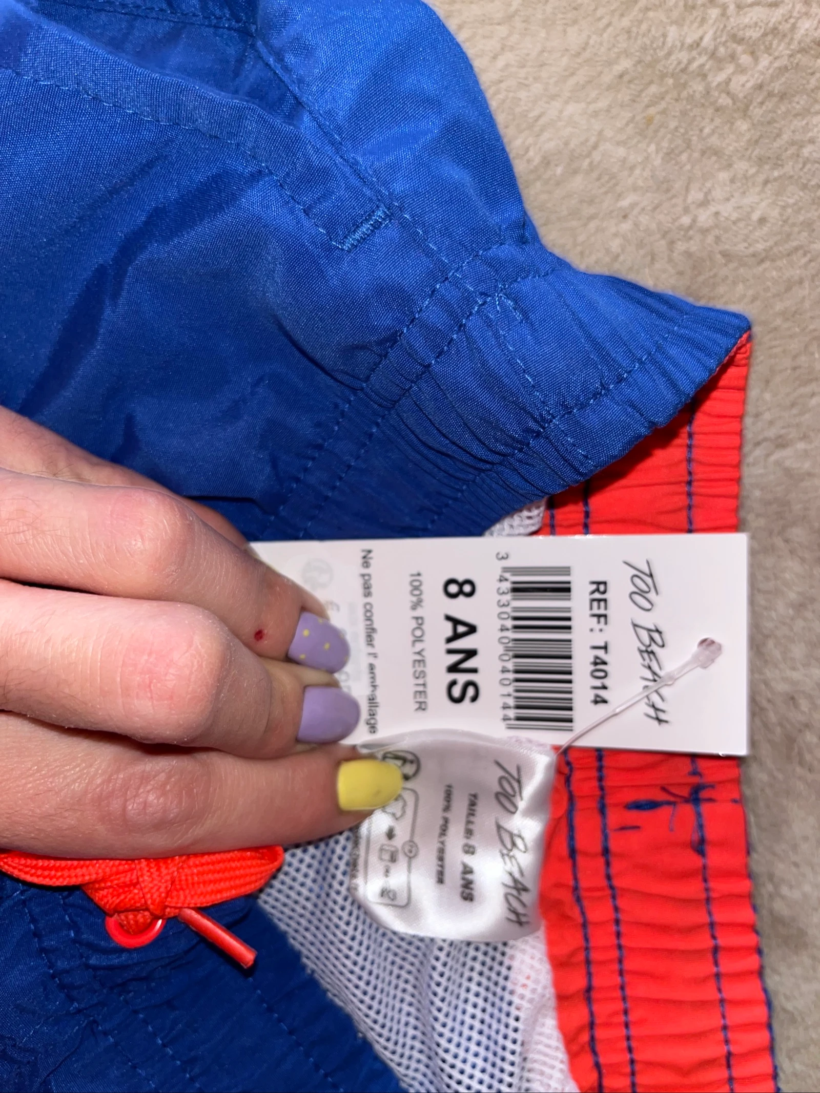 Jongens zwemshort 8 jaar blauw en oranje nieuw – photo 2